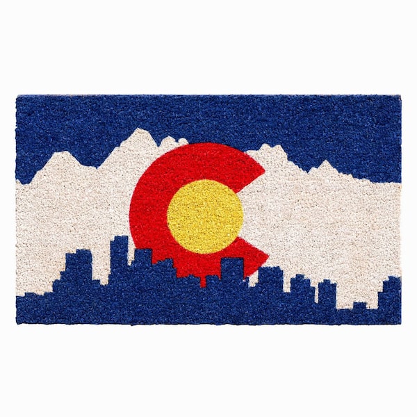 Skyline Colorado Multicolor 18 in. x 30 in. Coir Indoor Outdoor Door Mat