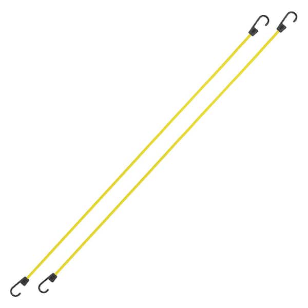 SmartStraps 48 in. Standard Yellow Bungee Cord with Hooks - 2 pack