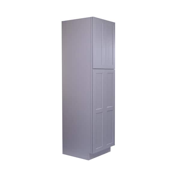 Bremen Cabinetry Bremen 24-in. W x 24-in. D x 84-in. H Gray Plywood Assembled Pantry Kitchen Cabinet with Soft Close