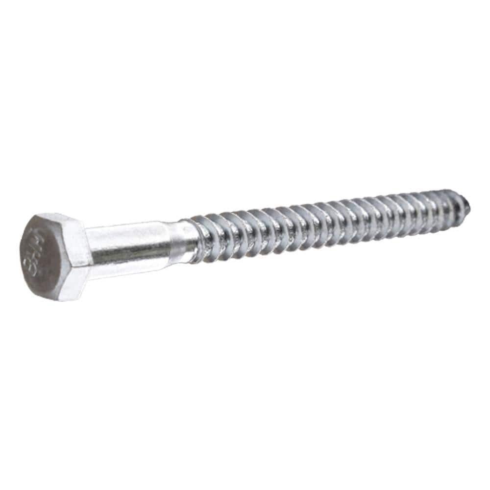 Everbilt 3/8 in. x 41/2 in. Hex Zinc Plated Lag Screw801596 The