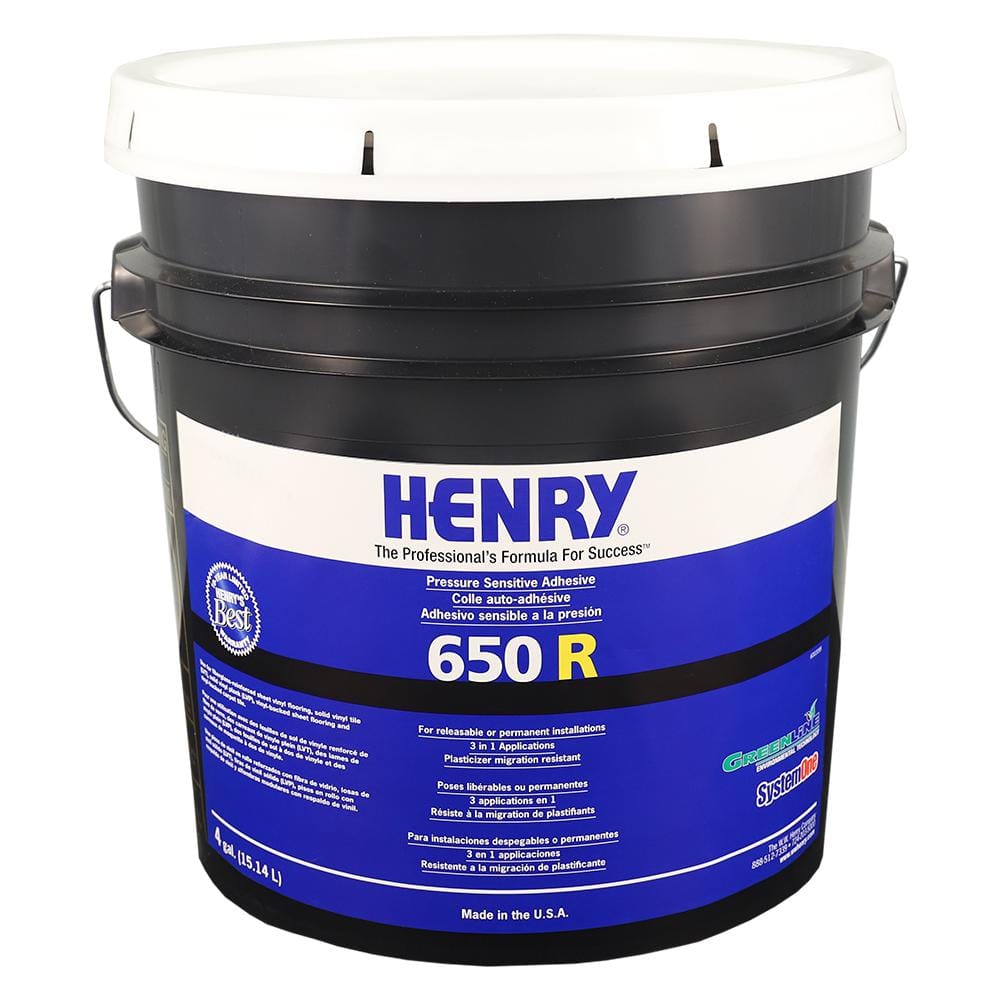 Henry 650R 4 gal. Releasable Bond Pressure Sensitive Adhesive (8 Pail ...