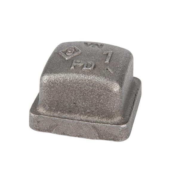 STZ 1 in. Black Malleable Iron Square Cap