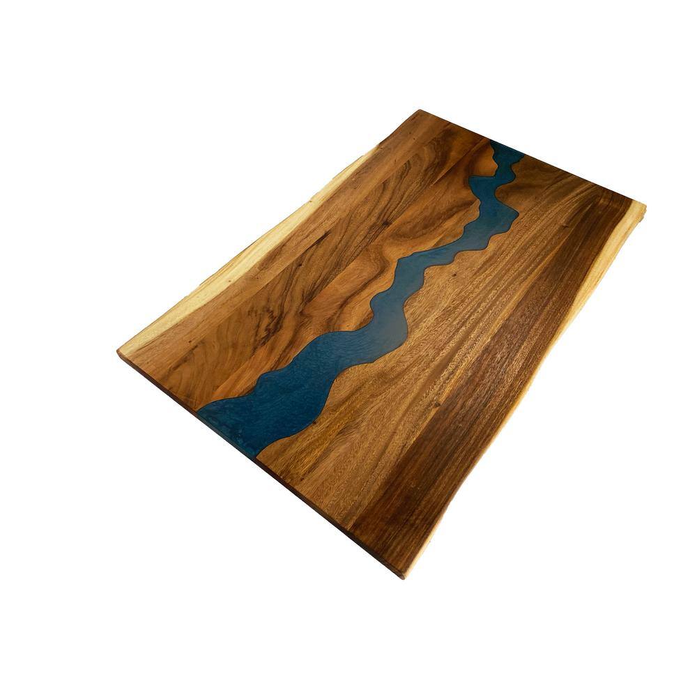 HARDWOOD REFLECTIONS 5 ft. L x 30 in. D UV Finished Saman Solid Wood ...