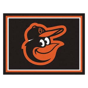 MLB Baltimore Orioles Black 8 ft. x 10 ft. Indoor Area Rug