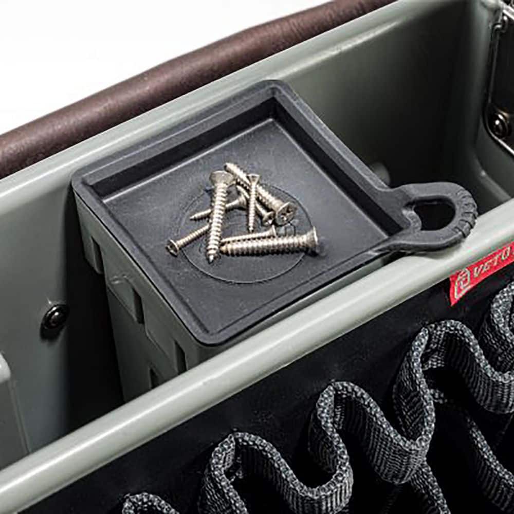 Compact Black and Gray Nylon Tool Tote with Multiple Pockets