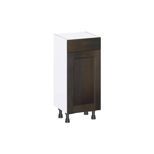 J COLLECTION Lincoln Chestnut Solid Wood Assembled Shallow Base Kitchen Cabinet with 2 Doors (24 in. W x 34.5 in. H x 14 in. D)
