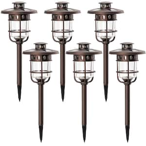 GIGALUMI Solar Black Integrated LED Path Light (12-Pack) FXD-12 - The ...