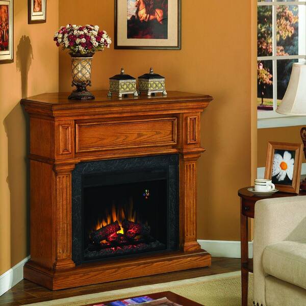 Chimney Free 42 in. Electric Fireplace in Oak-DISCONTINUED
