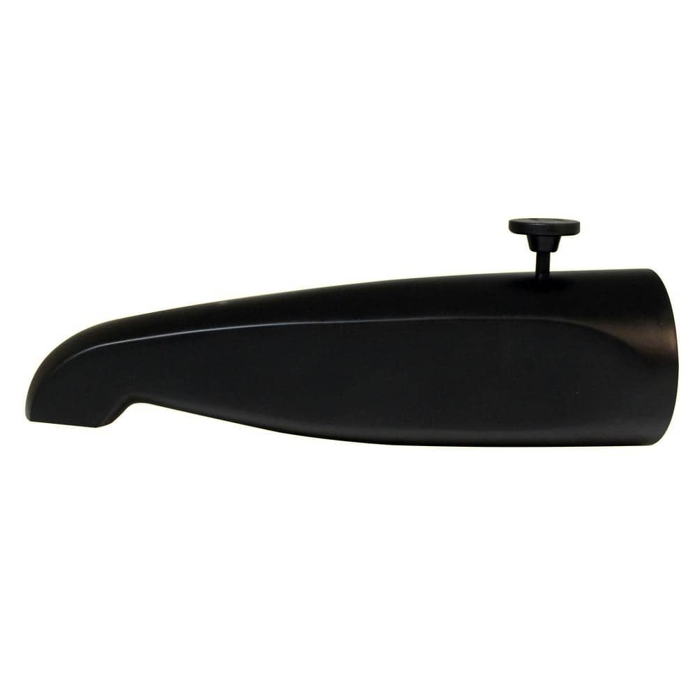 Westbrass D3111-62 8-1/2" Reach Brass Tub Spout with Rear Diverter, Matte Black