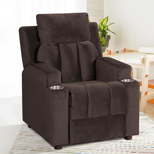 HOMESTOCK Magic Seats for Superheroes & Princesses, Deluxe Kids Recliner With Footrest, 2 Cup Holders, Push Back Toddler Recliner