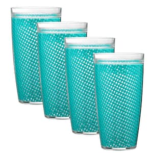 Fishnet 22 oz. Teal Insulated Drinkware (Set of 4)