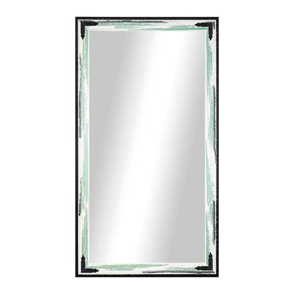 78 in W x 39 in H Rayne Seafoam Vanity Mirror with Decorative Brackets
