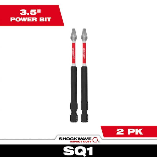 か2 Milwaukee 2 in. SHOCKWAVE Impact Duty ECX Power Bit #1 and #2