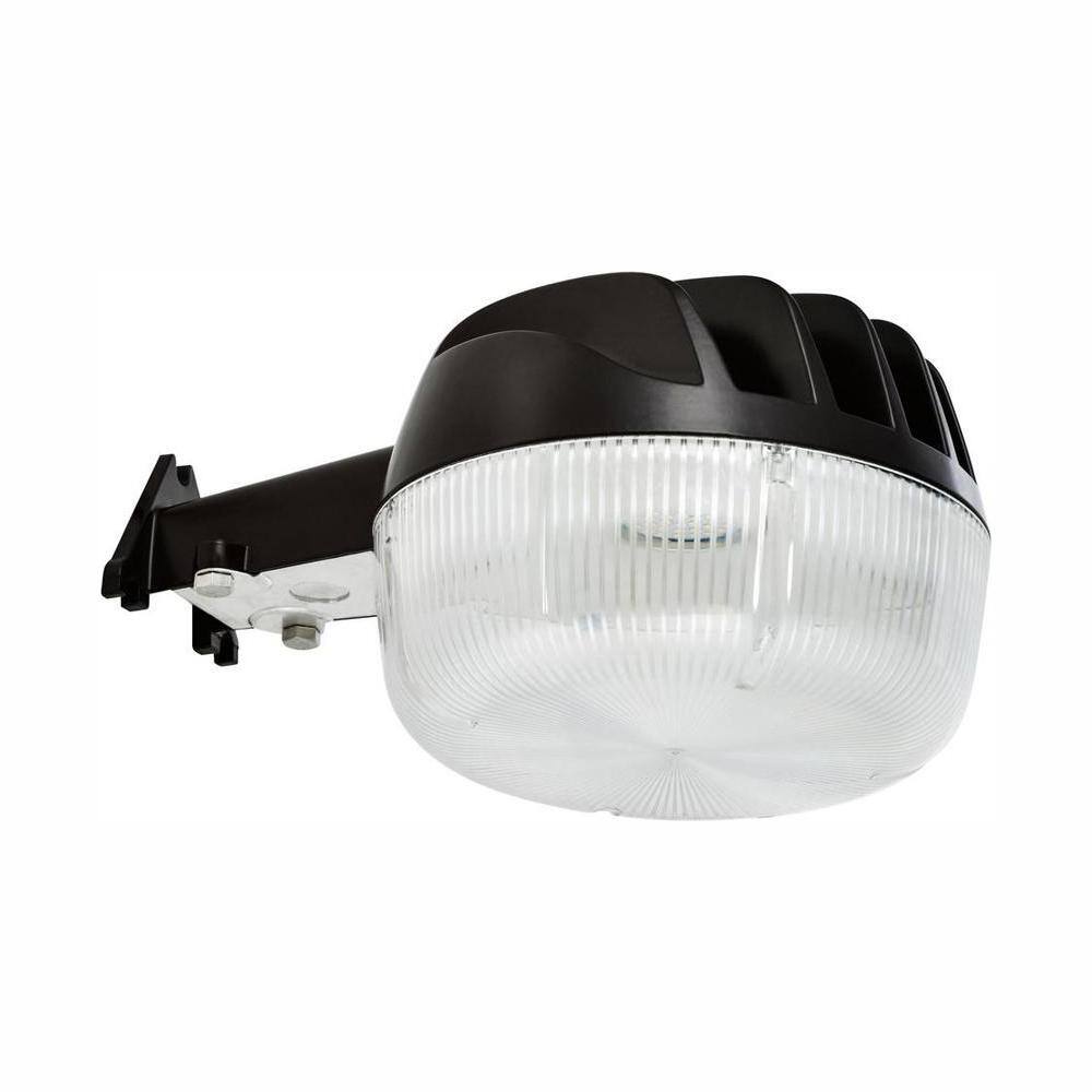 25-Watt Bronze Dusk-to-Dawn Outdoor Integrated LED Area Light Wall/Pole Mou