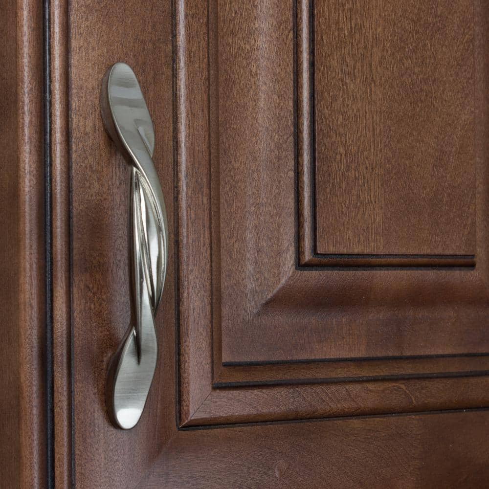 Satin Nickel 6" Traditional Cabinet Bar Pull with Mounting Hardware