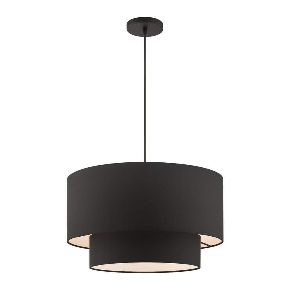 Bainbridge 20" Black LED Indoor/Outdoor Drum Chandelier