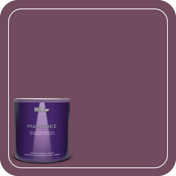 BEHR MARQUEE 1 qt. #MQ1-39 Prussian Plum One-Coat Hide Eggshell Enamel Interior Paint & Primer