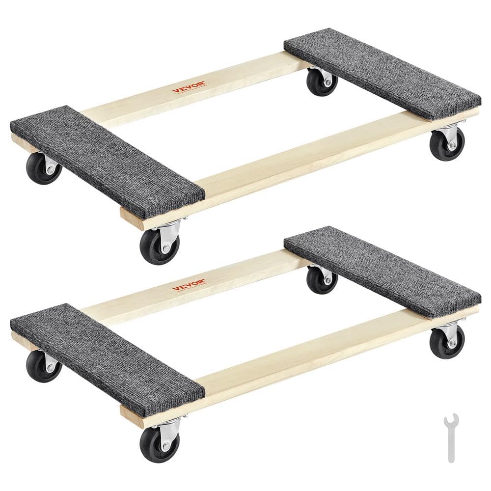 Furniture Dolly, 1000 lbs. Each Load Capacity, 2-Packs, 18 x 30 in. 8 x 3 in. PP Swivel Casters, Heavy Duty 2025 Update price history on PriceWatchPro
