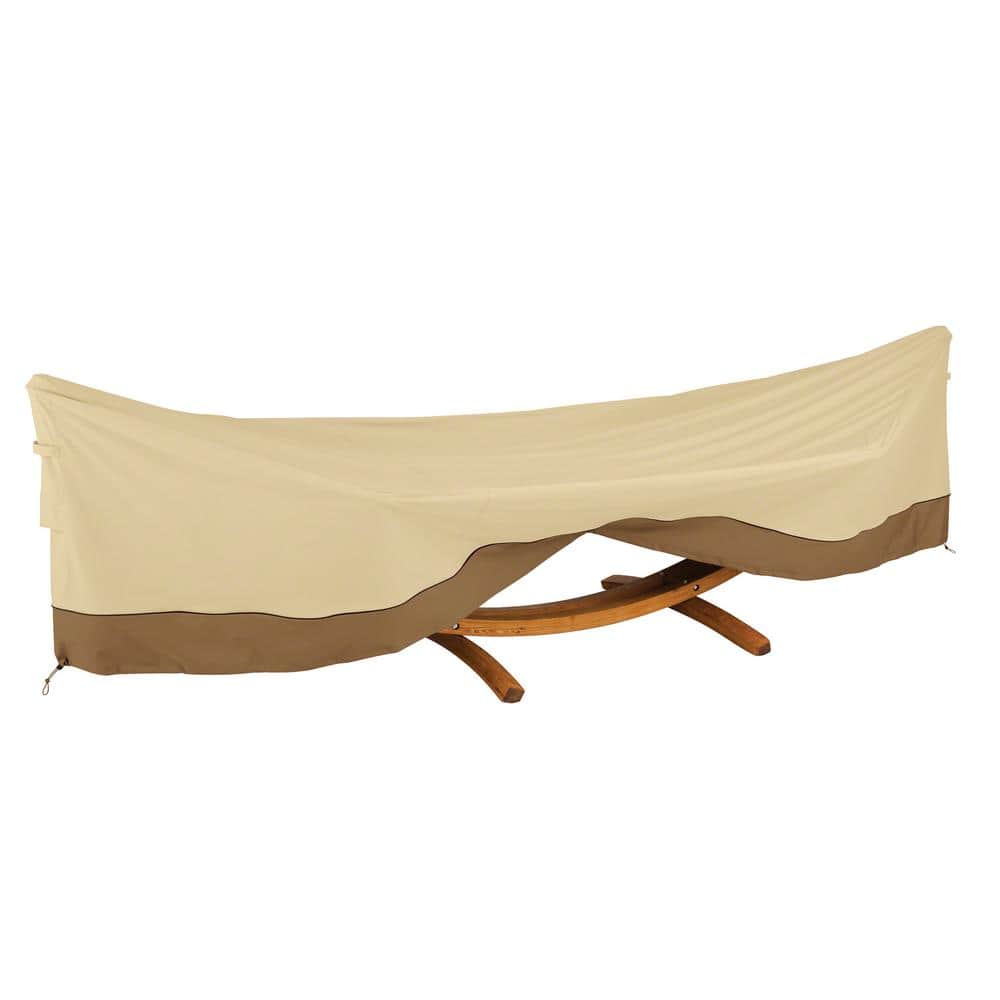 Veranda Beige and Brown Polyester Hammock and Stand Cover
