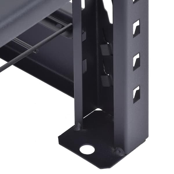 4-Shelf Metal Industrial Duty Freestanding Garage Storage Shelving Unit in Black (77 in. W x 72 in. H x 24 in. D)