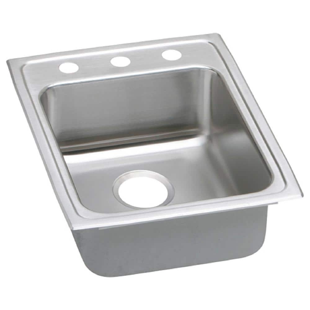Lustertone 17 in. Drop-in Single Bowl 18-Gauge Stainless Steel Kitchen ADA Sink Only price history on PriceWatchPro