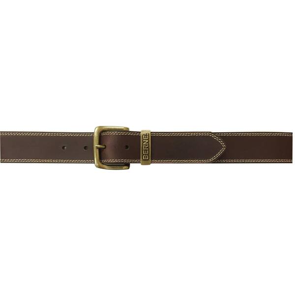 BERNE Men's Size 42 Brown Smooth Genuine Leather Belt