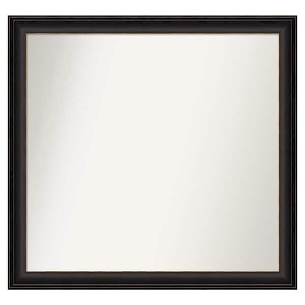 Amanti Art Trio Oil Rubbed Bronze 38.5 in. x 36.5 in. Cusom Non-Beveled Framed Bathroom Vanity Wall Mirror