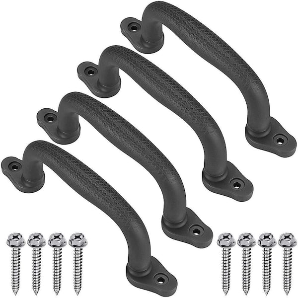 Angel Sar Black Safety Handles for Playset, Climbing Frame, Play House, Climbing Frame (4-Pack)