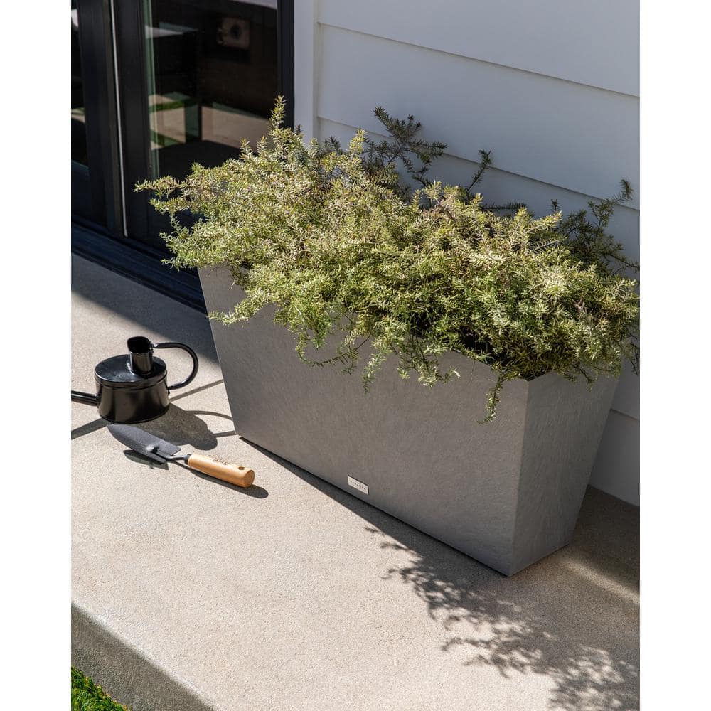 Gray 31" Recycled Plastic Outdoor Planter