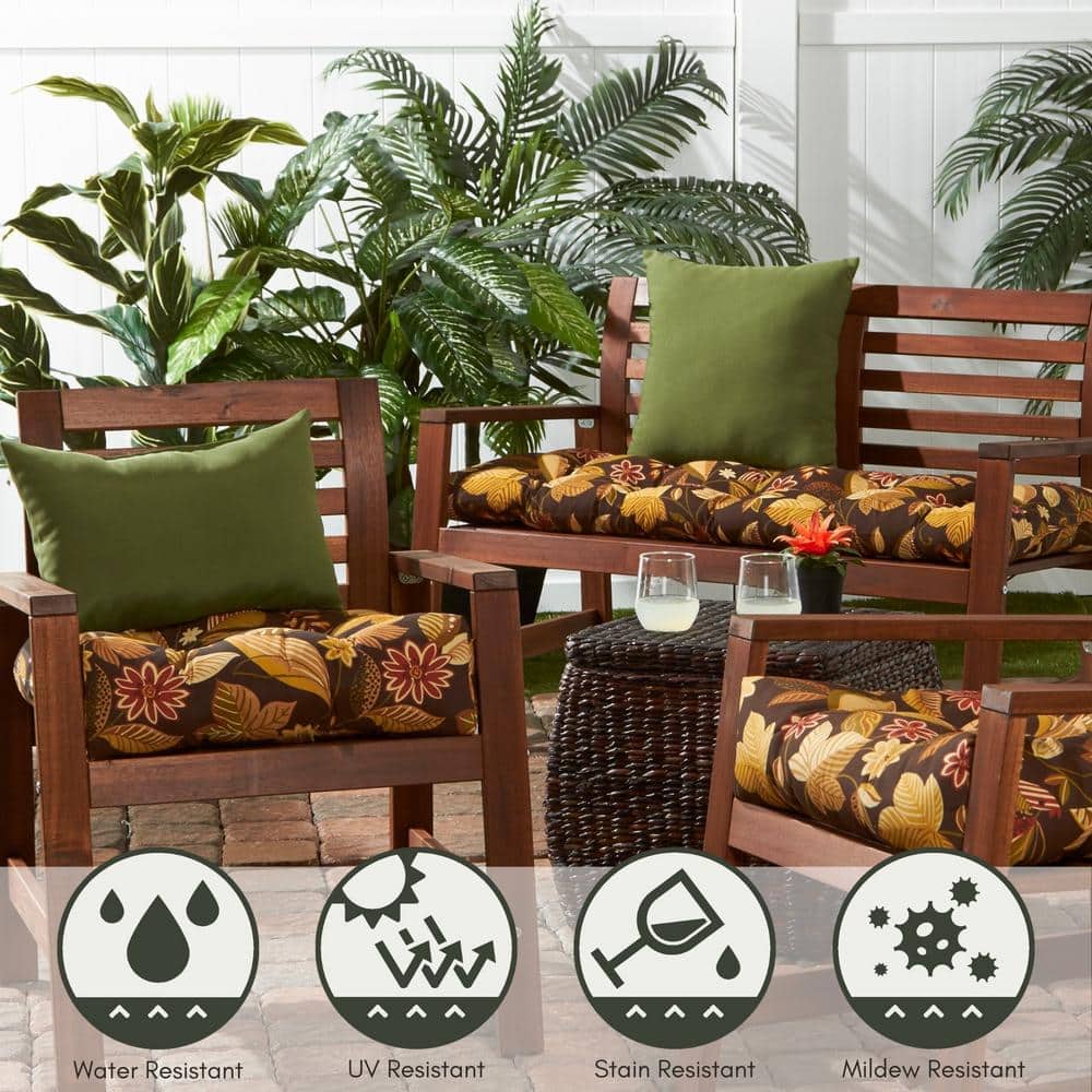 20" Timberland Floral UV-Resistant Outdoor Dining Chair Cushion