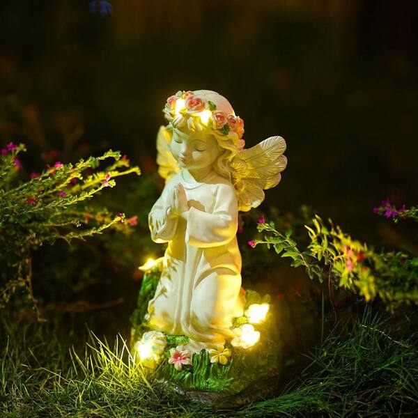 Angel Garden Decorative Statue Solar Angel Ornament Suitable for
