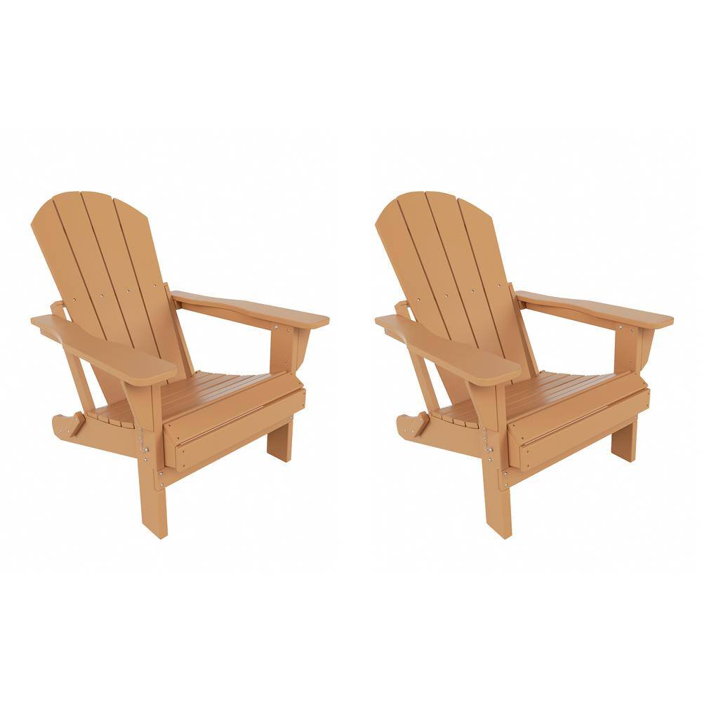 WESTIN OUTDOOR Addison Teak Outdoor Folding Plastic Adirondack Chair   Westin Outdoor Plastic Adirondack Chairs 2001013 2 64 1000 