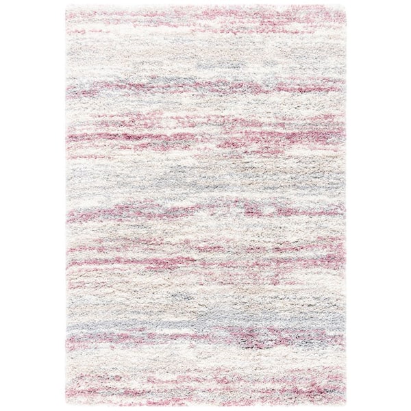 Fontana 4 ft. x 6 ft. Ivory/Pink Abstract Area Rug