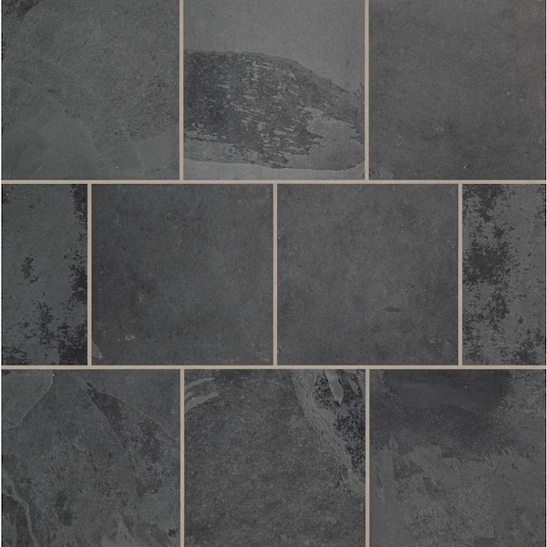 MSI Montauk Black 16 in. x 16 in. Gauged Slate Floor and Wall Tile (8.9 sq. ft. / case)