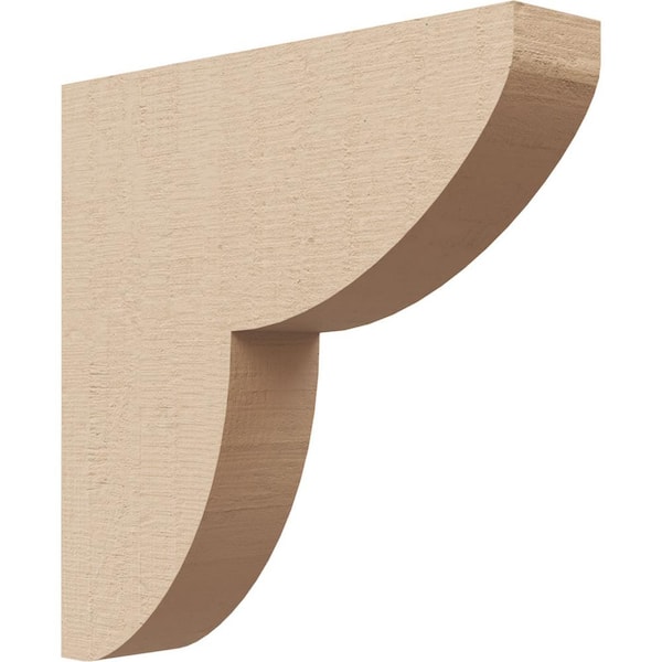 Ekena Millwork 2 in. x 10 in. x 10 in. Series 1 Thin Crestline Rough Cedar Woodgrain Timberthane Polyurethane Corbel, Primed Tan