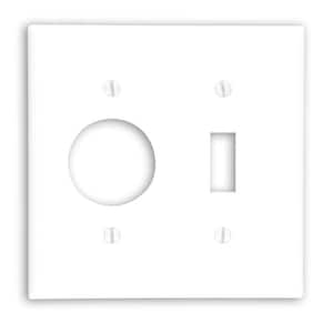 White 2-Gang 1-Toggle/1-Single Wall Plate (1-Pack)