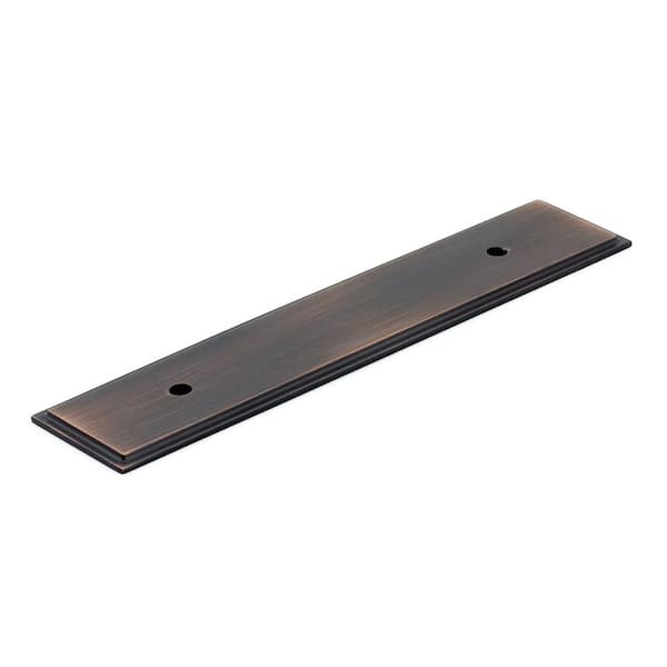 Richelieu Hardware Tremblant Collection 3 3/4 in. (96 mm) Oil-Rubbed Bronze Transitional Cabinet Backplate for Pull