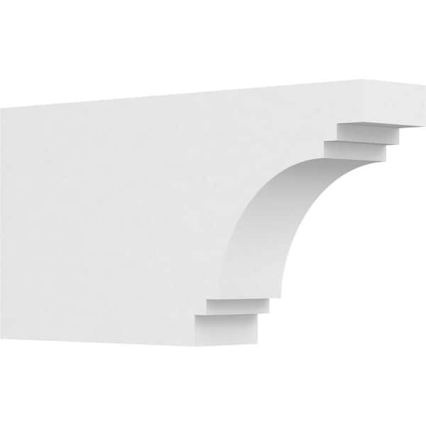 Ekena Millwork 3 in. x 8 in. x 16 in. Pescadero PVC Rafter Tail Brace
