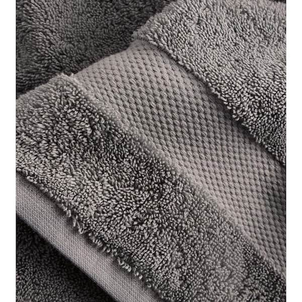 MADISON PARK Signature Splendor 6-Piece Charcoal 1000 GSM 100% Cotton Towel  Set MPS73-470 - The Home Depot