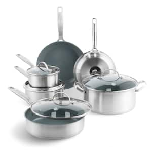 Farberware Millennium 10-Piece Stainless Steel Cookware Set 75653 - The  Home Depot