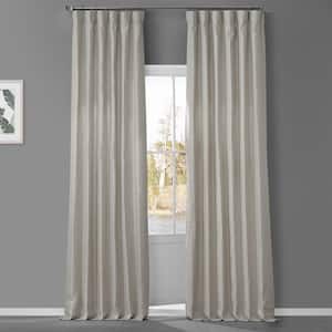 Fresh Khaki Linen Rod Pocket Room Darkening Curtain - 50 in. W x 96 in. L (1 Panel)