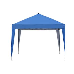 10 ft. x 10 ft. Blue Lighted Patio Canopy Tent with LED lights for Pop Up Tent