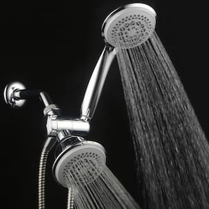 36-spray 4 in. Dual Shower Head and Handheld Shower Head in Chrome