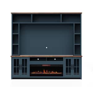 Nantucket Denim & Whiskey TV Stand Fits TV's up to 85 in. with Electric Fireplace