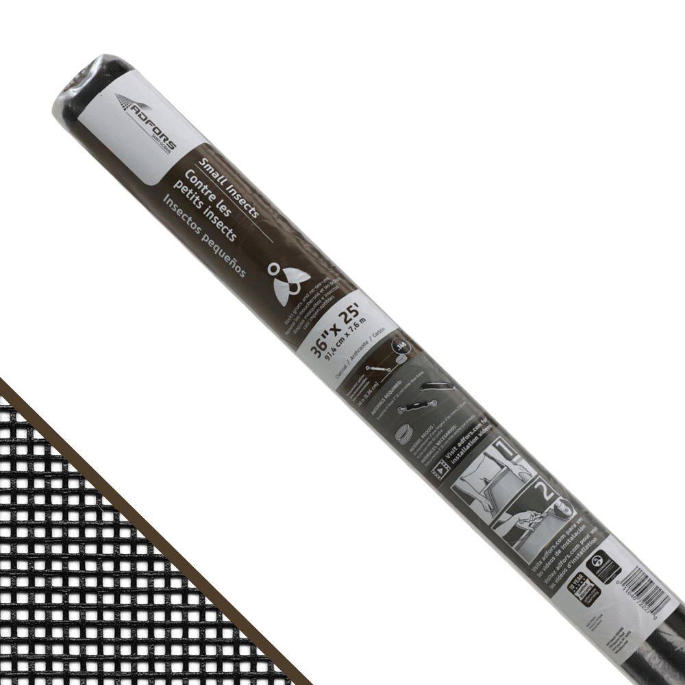 Buy 36 in. x 25 ft. Charcoal Fiberglass Small Insect Screen Roll for