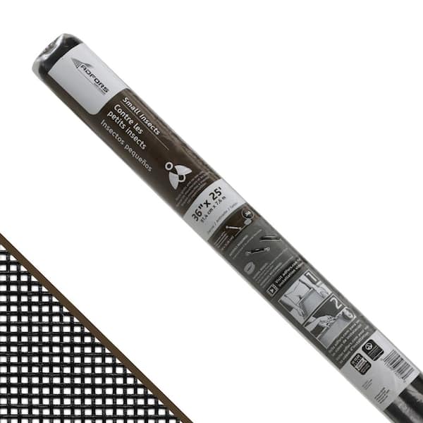 36 in. x 25 ft. Charcoal Fiberglass Small Insect Screen Roll for Windows and Door
