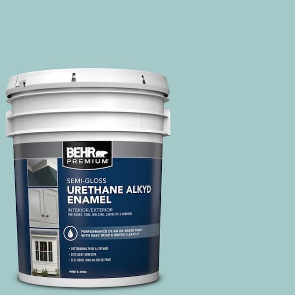 5 gal. #PPU13-10 Ocean Boulevard Urethane Alkyd Semi-Gloss Enamel Interior/Exterior Paint