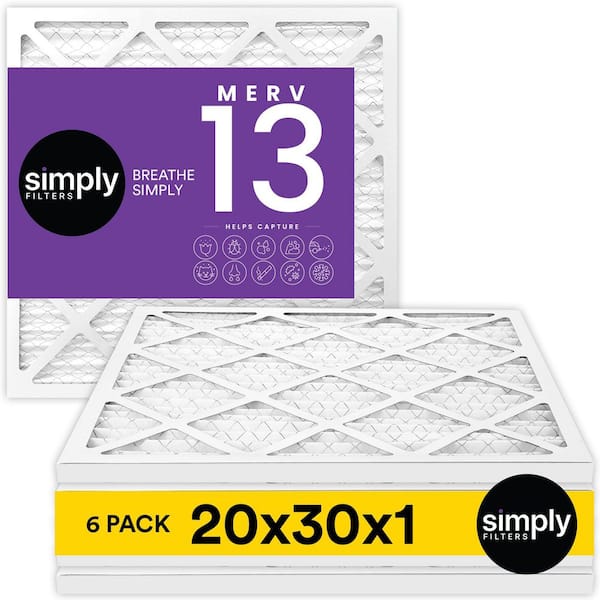 20 in. x 30 in. x 1 in. MERV 13 FPR 10 Pleated Furnace Air Filter (6-Pack)