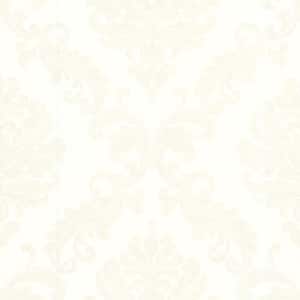 Sebastion Cream Damask Paper Strippable Roll Wallpaper (Covers 56 sq. ft.)