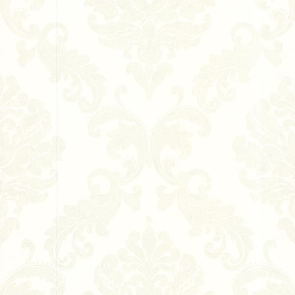 Beacon House Sebastion Cream Damask Paper Strippable Roll Wallpaper (Covers 56 sq. ft.)